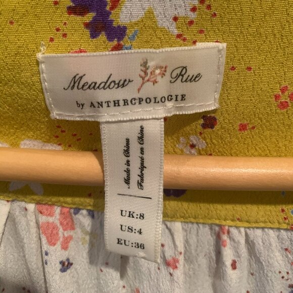 Meadow Rue by Anthropologie Bon Voyage Floral Wrap Blouse Size 4 - Picture 2 of 10
